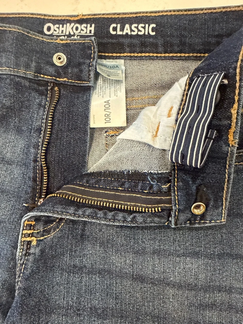 NWT! Boys Oshkosh Dark Blue classic fit jeans size 10